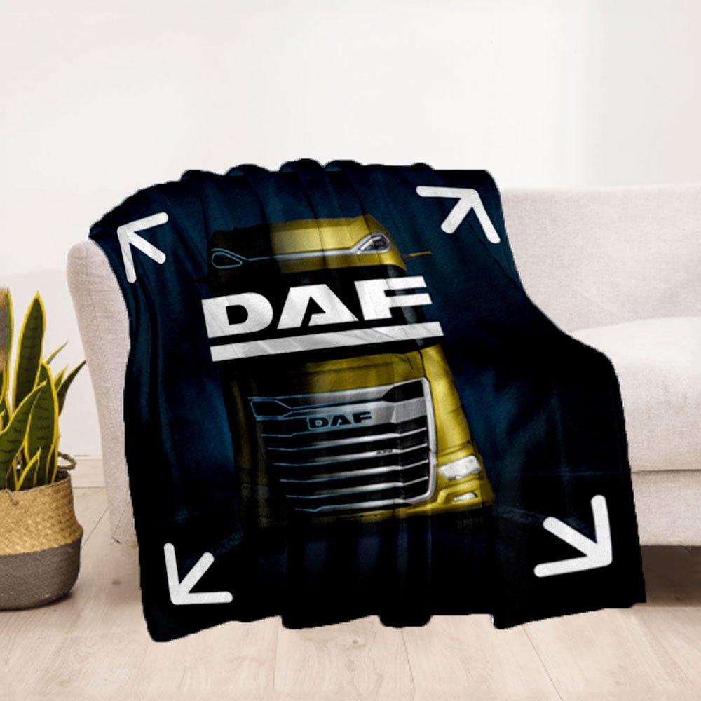 DAF Trucks Front View PosterBlanket Flannel Throw Blanket for Sofa, Bed, Travel, Camping, Office, Couch, Chair, And Bed Gift for Christmas C
