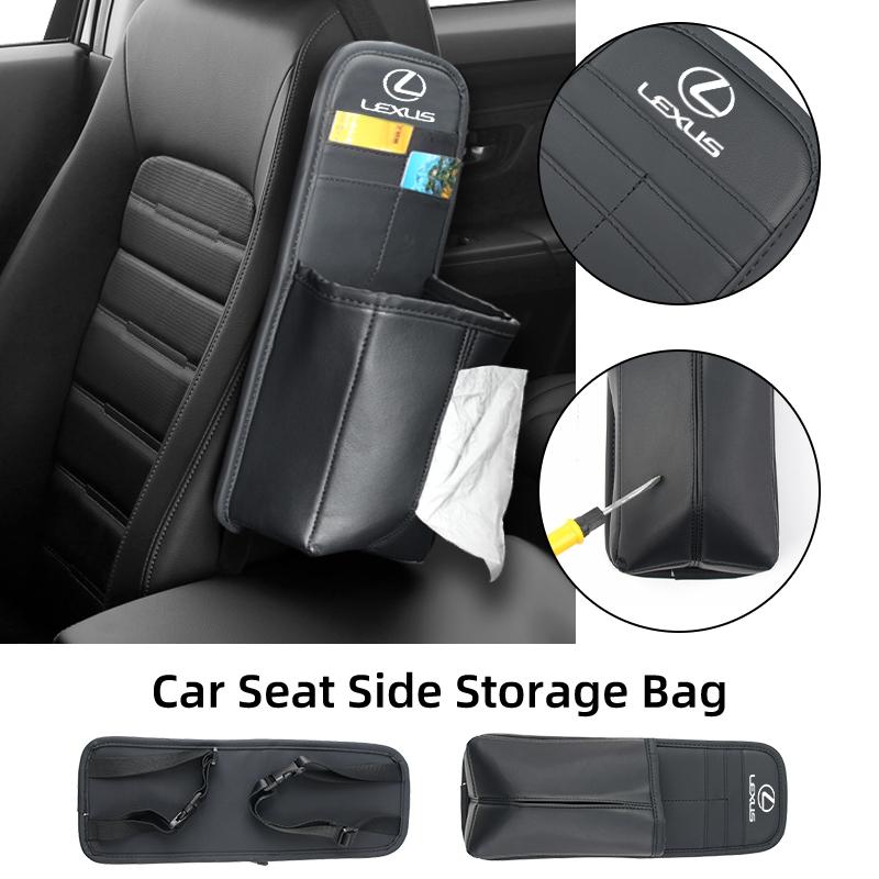 Boîte à mouchoirs pour siège de voiture Sac de rangement pour essuie-tout en cuir Accessoires pour Lexus CT200h ES250 ES300h IS250 IS200 GS300 GX470 GS460