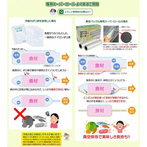 Vacuum Pack Refills [Super Roll] Large (28cm x 5m) 2 Rolls