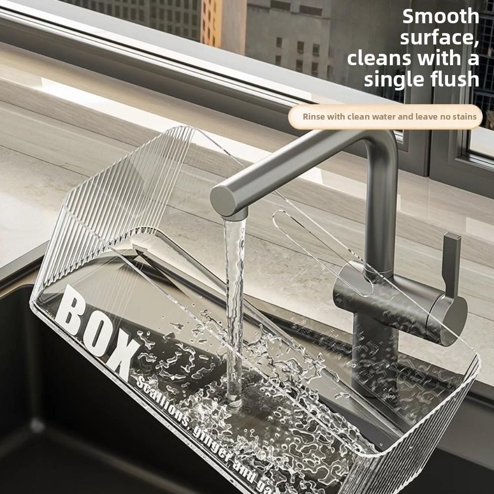 Clear Cabinet Door Organizer Large Capacity Spice Bottle Storage Box  Kitchen Use