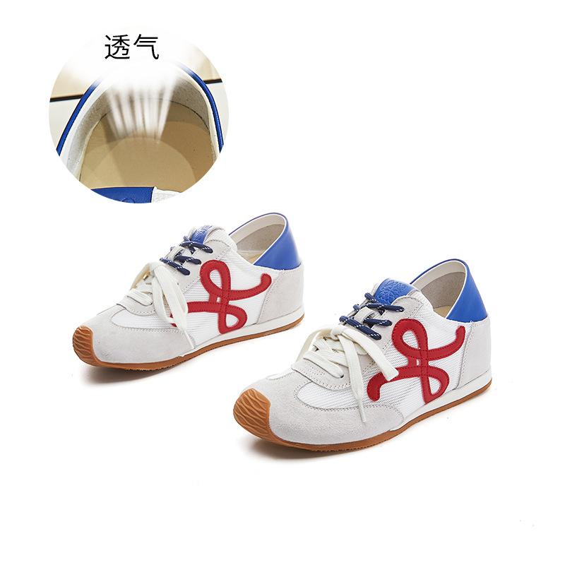 

Two wear inner height increase 4cm leather Forrest Gump shoes women s 2025 summer new mesh breathable German training shoes casual women s shoes 40