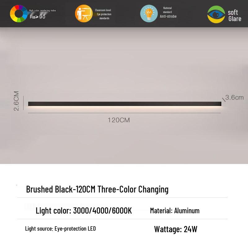 Minimalist Modern Strip Wall Light for Bedroom, Living Room, or Sofa Area