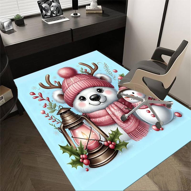 1PC polar bear snowman Extra Large Non Slip Floor carpet, Office, family, Studio   Large Area Rug Indoor Rugs, Bold Statement Piece