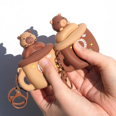 Capybara Peekaboo Keychain