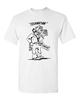 Motorrad T-Shirt Weiß 100% Baumwolle Vtg Kunst Retro Techniker Mechaniker Comic