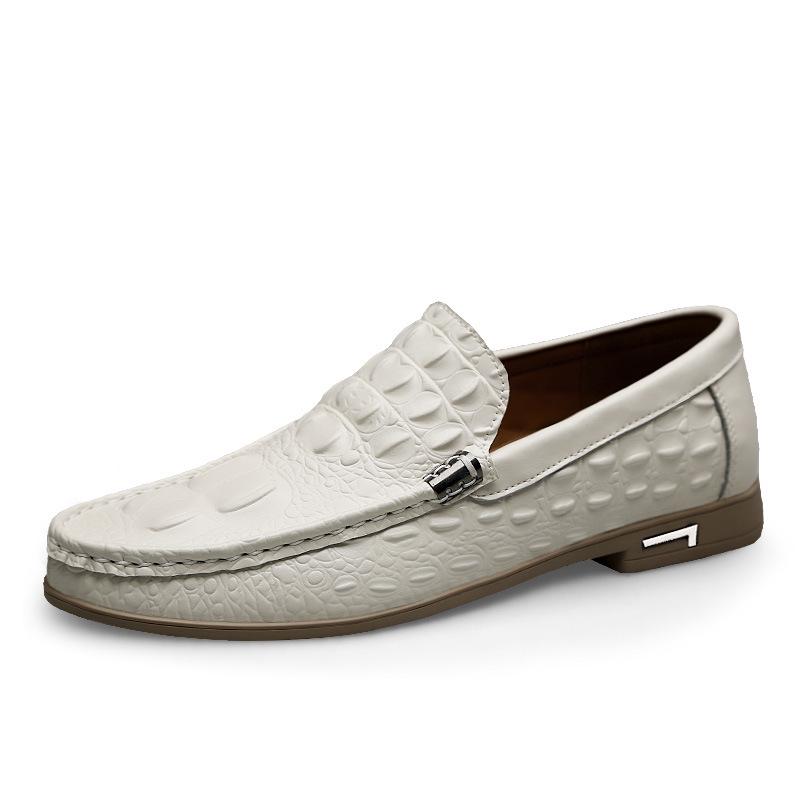 Men s Breathable Leather Slip-On Driving Loafers - Casual, Lightweight, Easy-On, Large Sizes Available 44