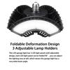 300W/200W 13500LM 315LED Pliable UFO LED High Bay Lights Lumière LED de Garage Éclairage Industriel Entrepôt Lampes LED High Bay