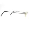 Great Cartier Glasses 135 2C Decor Two-Point Rimless Silver Used