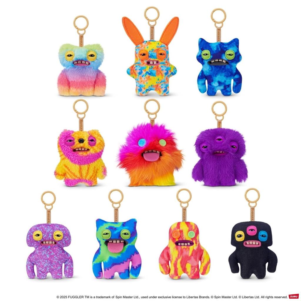 Fuggler Key Ring Laboratory Misfits Annoyed Alien - black Keychain 15760J Authentic