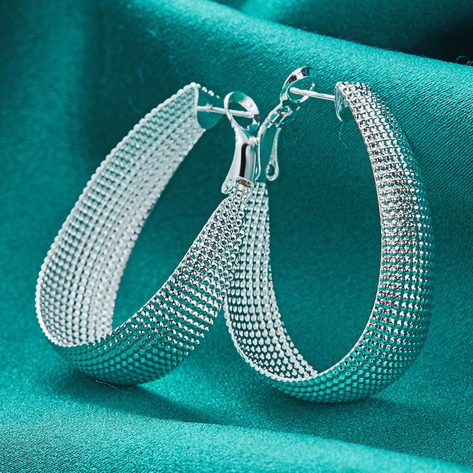 Coppery Reticulate Hoop Earrings Ear Loops for Women Charm Wedding Engagement Fashion Party Copper Plated Jewelry  E064