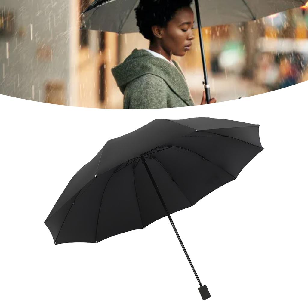 Reiseschirm 10 Speichen Tragbarer Manueller Winddichter Regendichter Sonnenschutz Faltbarer Schirm für Draußen