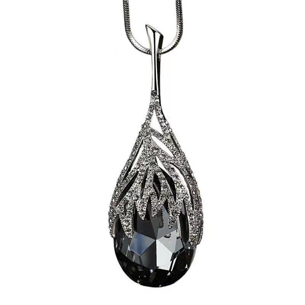 Fashion Crystal Studded Diamond Water Droplet Sweater Chain