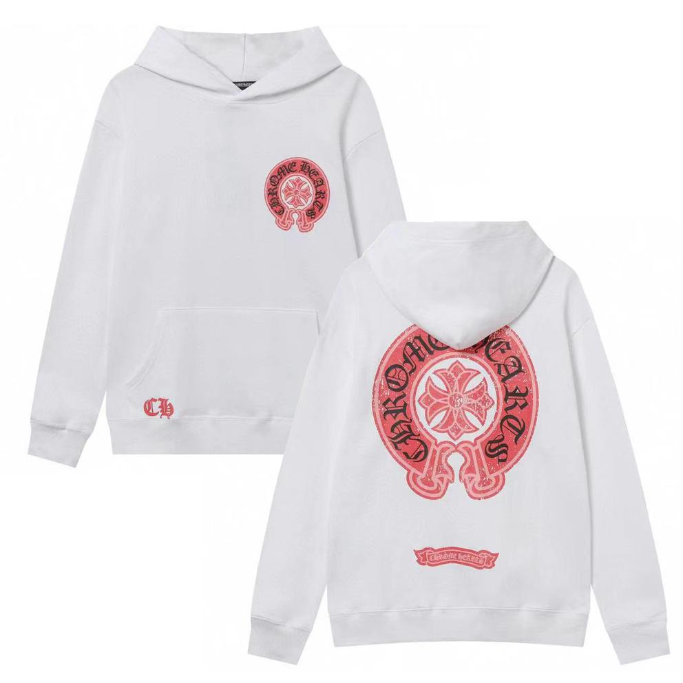 852 CHROME HEARTS 2025 Autumn and Winter New Plus Size Classic Style Logo Hooded Sweatshirt, Suitable for Couples to Wear