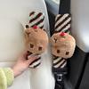 Cute Capybara Car Safety Belt Shoulder Pad Cover Breathable Anti-Strangulation Shoulder Protective Cover Car Decorative Safety Belt