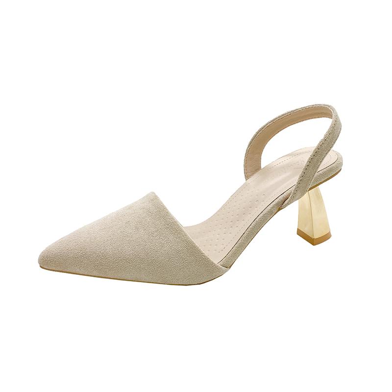 Shoes for Women Hot Sale Slingbacks Women's High Heels Shallow Mouth Office and Career Sexy Slip-on Toe Cap Gladiator Sandals