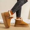 Large Size Platform Snow Boots for Women, 2025 Autumn/winter New Fleece, Thickened and Warm Birkenstock Sleeve Cotton Boots for Women