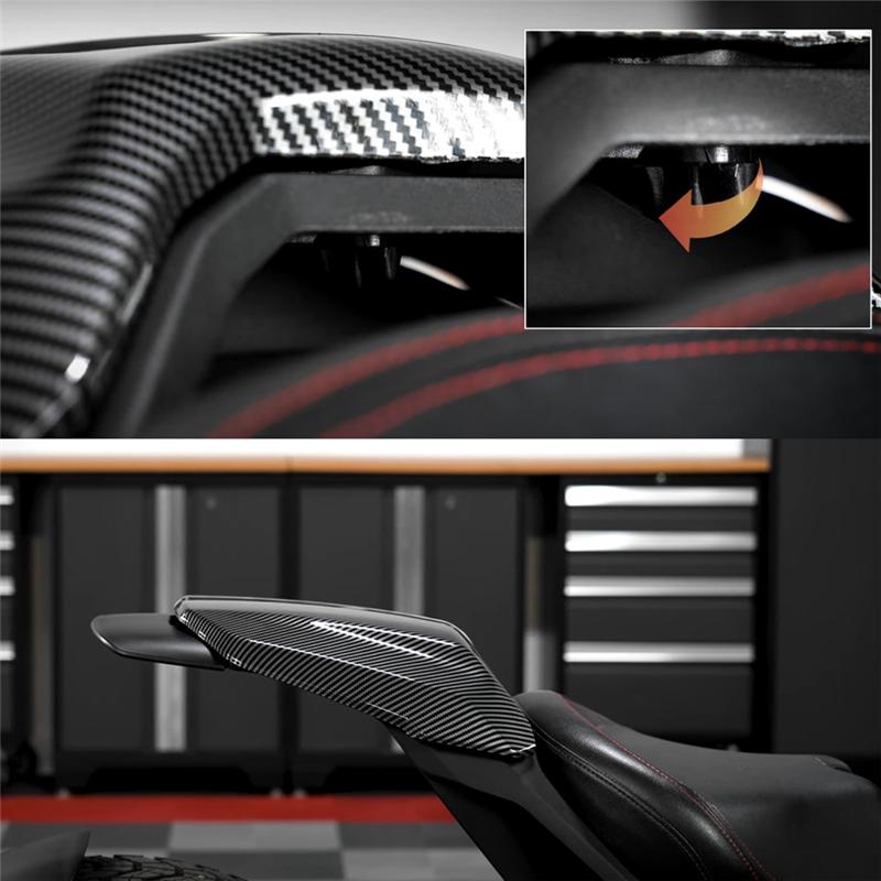 A28G-Carbon Fiber Pattern Seat Cowl For Can-Am Ryker -2025 Ryke600 All Motorcycle Models Carbon Fiber Pattern
