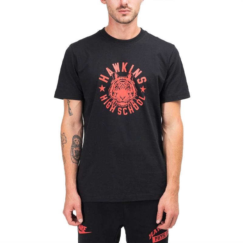 Nike X Stranger Things Hawkins High Tee Black Men Streetwear CK2342-010