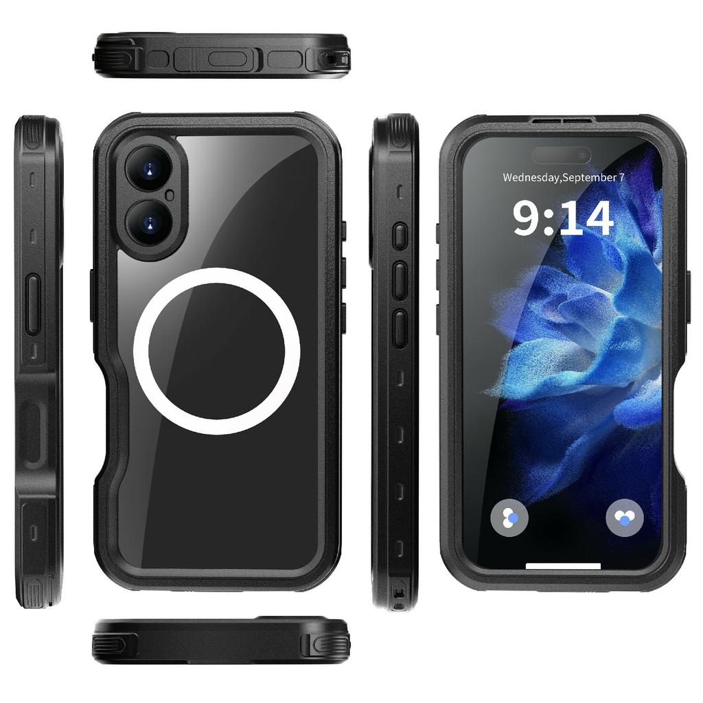 REDPEPPER D-UP Serie Für iPhone 16 Hülle IP68 Wasserdicht Klare Rückseite Handyhülle Kompatibel mit MagSafe
