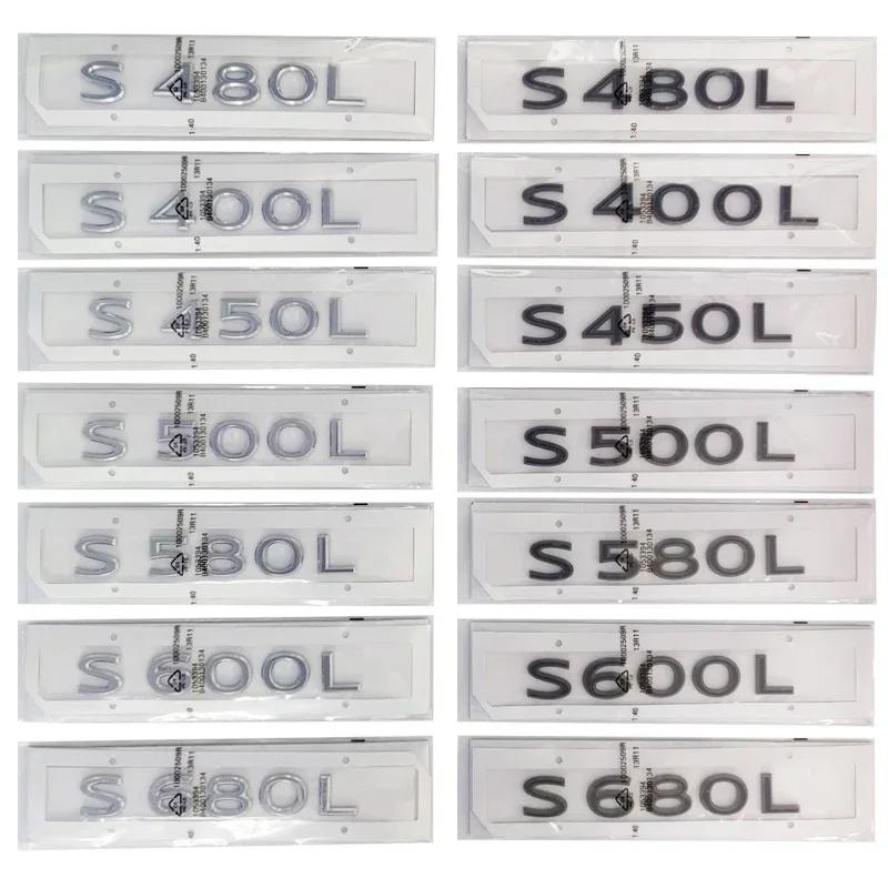 ABS Car Body Side Emblem Sticker Trunk Badge Decals for Mercedes Benz Maybach S400L S450L S480L S500L S580L S600L S680L Exterior