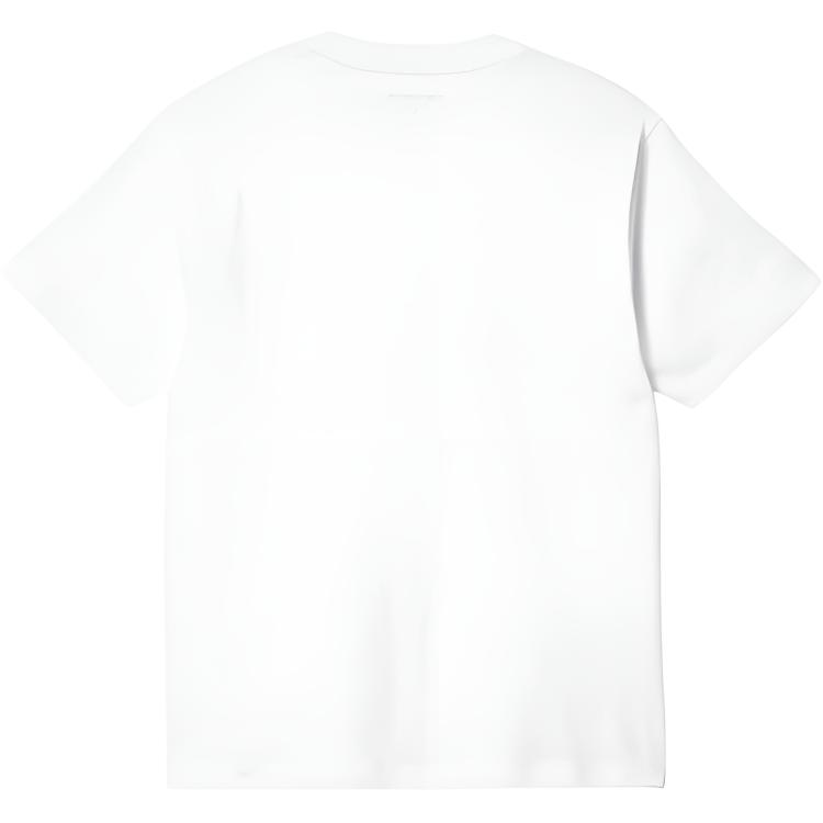 Carhartt WIP Heart Embroidery Loose Fit Crew Neck Short Sleeve T-Shirt Men Tops White I032128-1WZ-XX