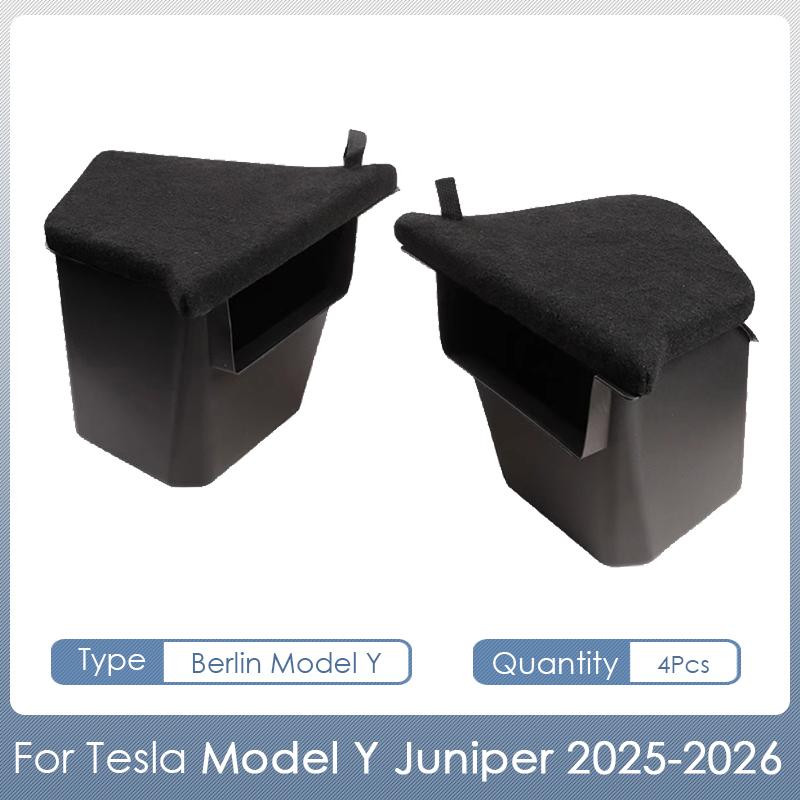 For Berlin-built Model Y Juniper Accessories Trunk Side Storage Box for Tesla Model Y Juniper Standard Premium Performence