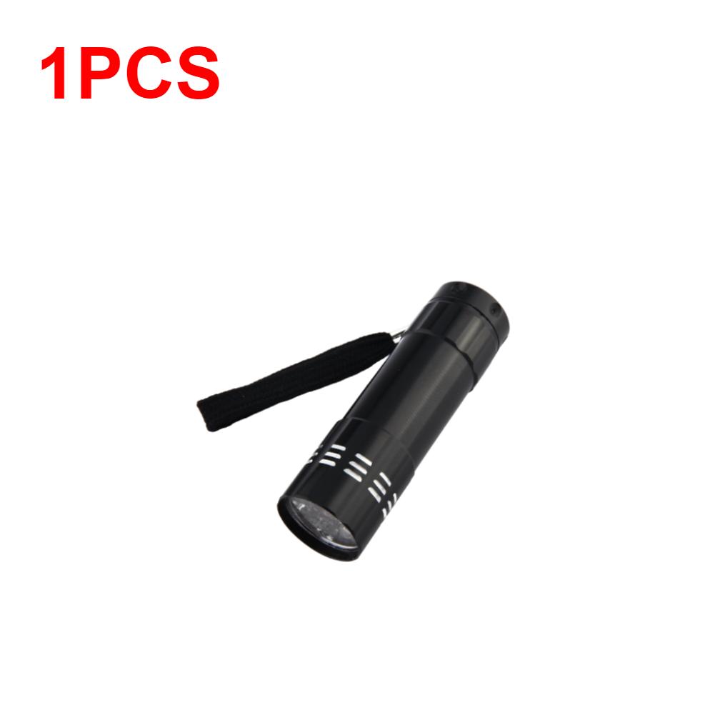 1-10PCS 9 LED UV Light Torch 50LM 395nm Handheld Ultraviolet Detector Waterproof Portable for Fluorescent Agent/ Currency Test