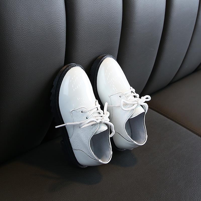 Children's shoes, new spring and autumn models, British style, soft-soled lace-up performance shoes, fashionable boys' leather shoes