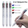 Four-color Ballpoint Pen Transparent Rod Multi-color Writing Pen New Gel Pen  School Office