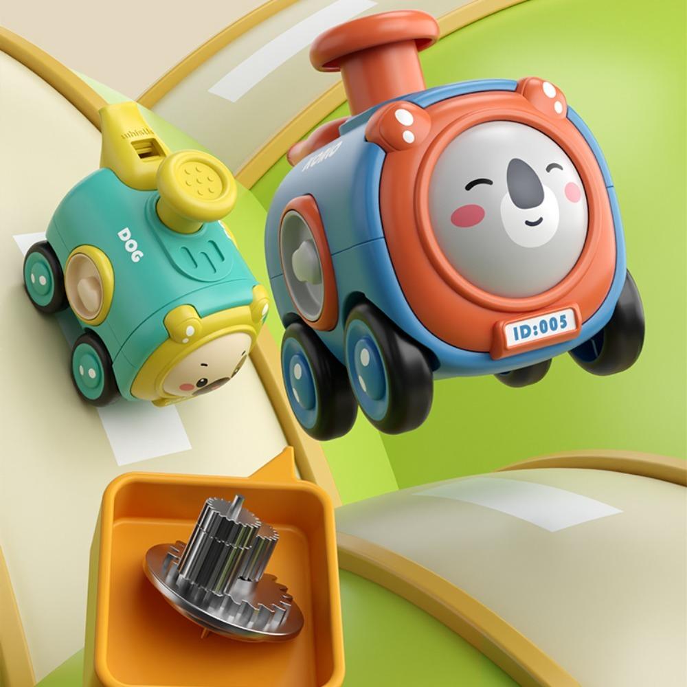 Cartoon Car Press To Change Face Whistle Train Crash Resistant Whistle Train Toy  3 Years Old +