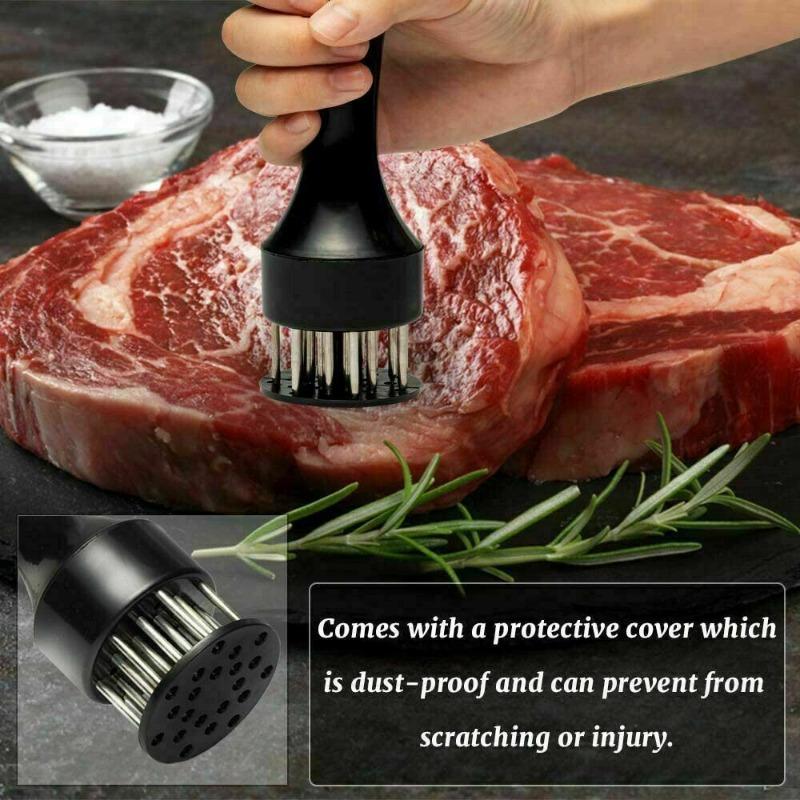 1 PC Stainless Steel Meat Tenderizer, 2025 New Stainless Steel Meat Tenderizer Needle 21 Pin Steak BBQ Kitchen Cooking Tool
