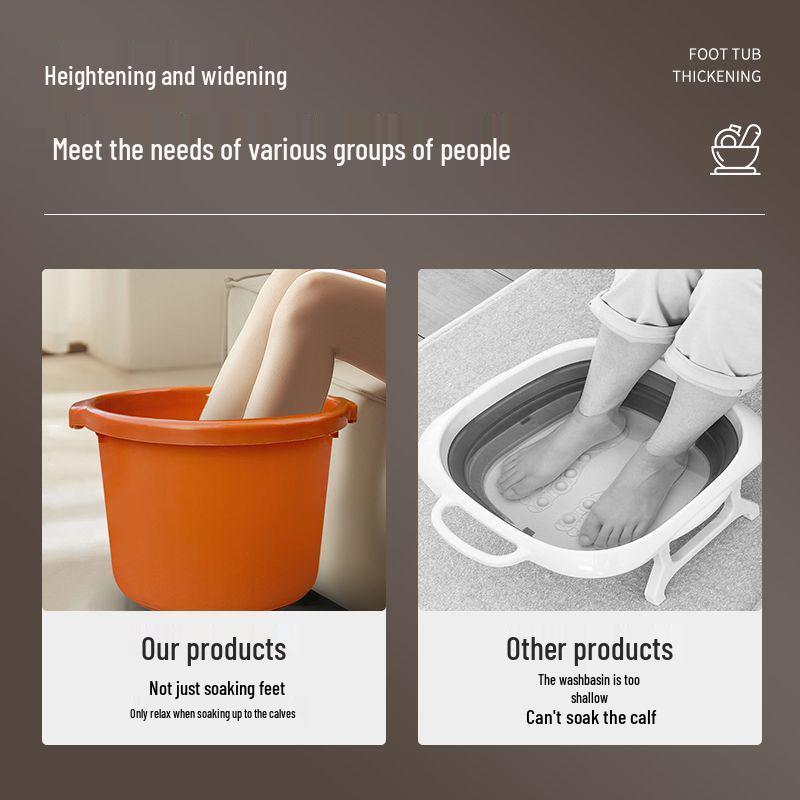 Deep Plastic Foot Bath Tub for Home Massage and Spa, Special for Lower Legs and Foot Washing