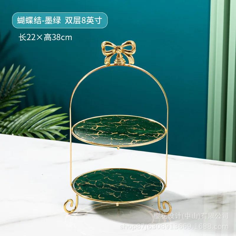 Suport de tort din sticlă marmorată multistrat Farfurie de desert Vas pentru dim sum Formă de tort Farfurie pentru gustări Tavă Farfurii pentru sushi Vas pentru fructe Suport de prezentare