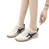 New Sports and Leisure Shoes Niche Moral Training Shoes Women's 2025 Autumn Versatile Flat-bottomed Car Training Shoes Leather White Shoes