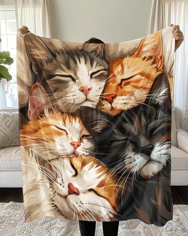 Black Cat Book Lover Blanket, Sherpa and Plush Soft Blanket, Family Winter Blanket, Grandma Blanket, Bookish Gifts BlanketS