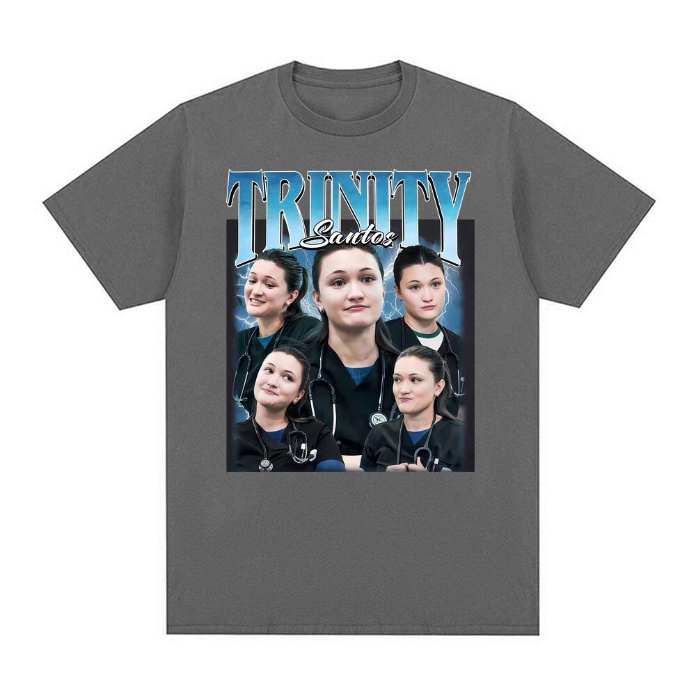 Trinity Santos Unisex Vintage 90s Medical Drama Fan Graphic T Shirts Unisex Women Fashion 100 Cotton Tee Shirt ONeck Tops Tshirt