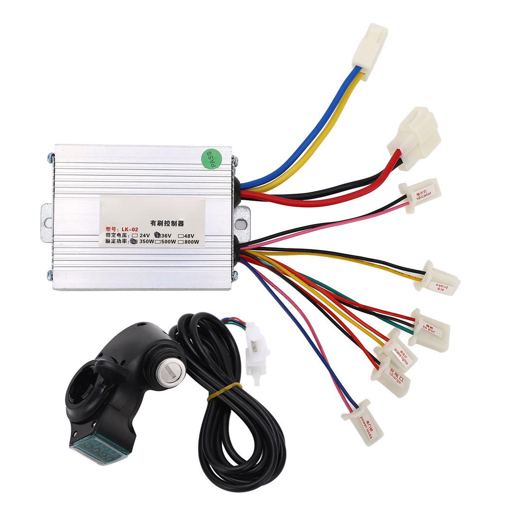 Motor Controller Kit 350W Schnelle Wärmeableitung Unterspannungsschutz Elektrofahrrad Gasgriff