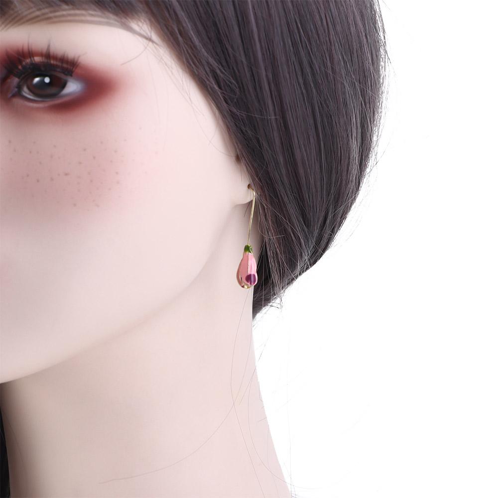 Dangle Wedding Ear Jewelry Tulip Earrings Women's Earrings Long Hook Earrings Korean Style Earrings