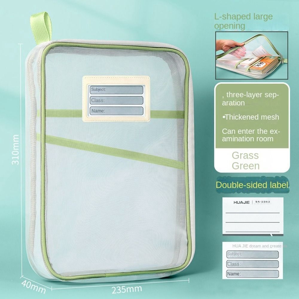 

Нейлонова сітка на блискавці-мішечок багатофункціональний мішок для зберігання даних шкільне канцелярське приладдя