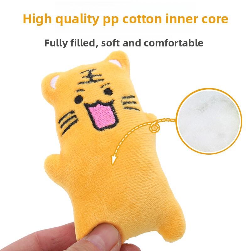 Pet Supplies Cute Animal Shaped Catnip Plush Toy Durable Chewable Teething Interactive Play Cat Toy