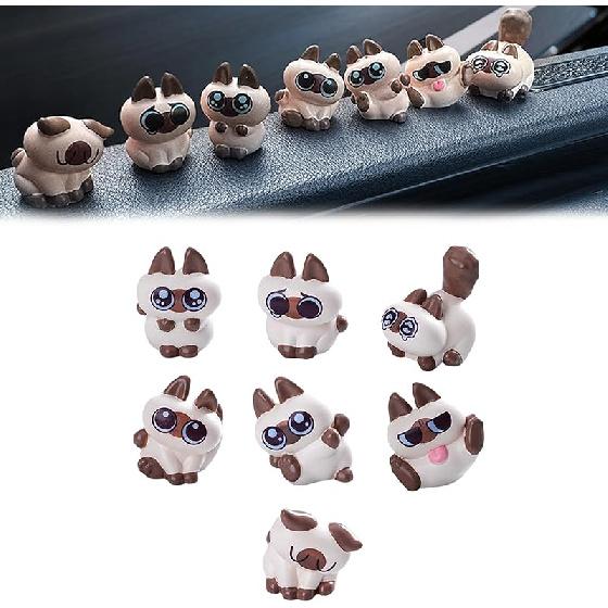 Car Cute Cat Decor Rearview Mirror Ornaments Decorations Dashboard Truck Interior Ornament Decorate Funny Pussy Figure EV Decorative Gifts RV Decors