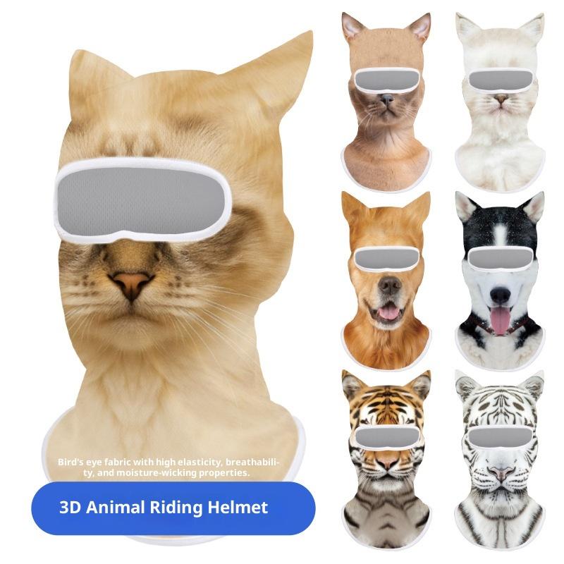 1pcs Animal Balaclava Motorcycle Motocross Ski Snowboard Hat 3D Cat Ski Balaclava Animal Face Covering Full Face Hood Masque