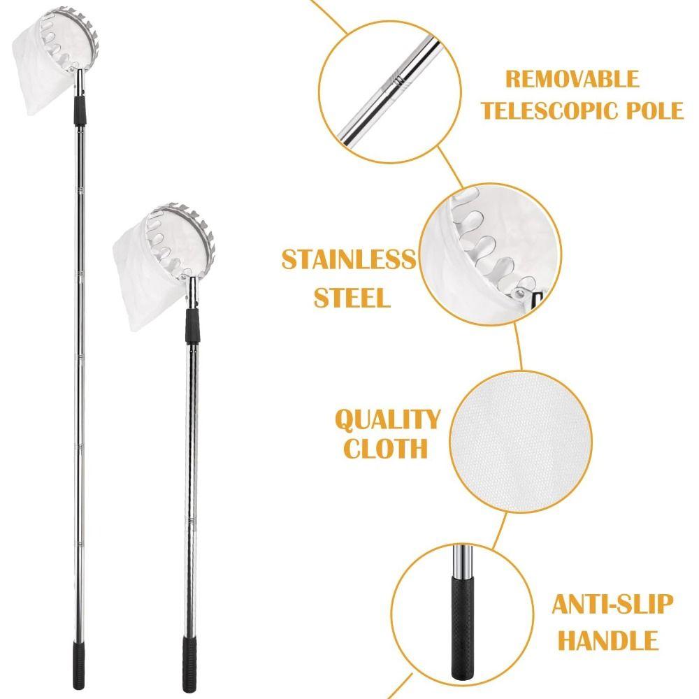 Telescopic Fruit Picking Tools High Tree Stainless Steel Splicing Rod Avocado Picking