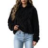 Women's Loose Plush Warm Casual Versatile Hooded Pullover Sweatshirt