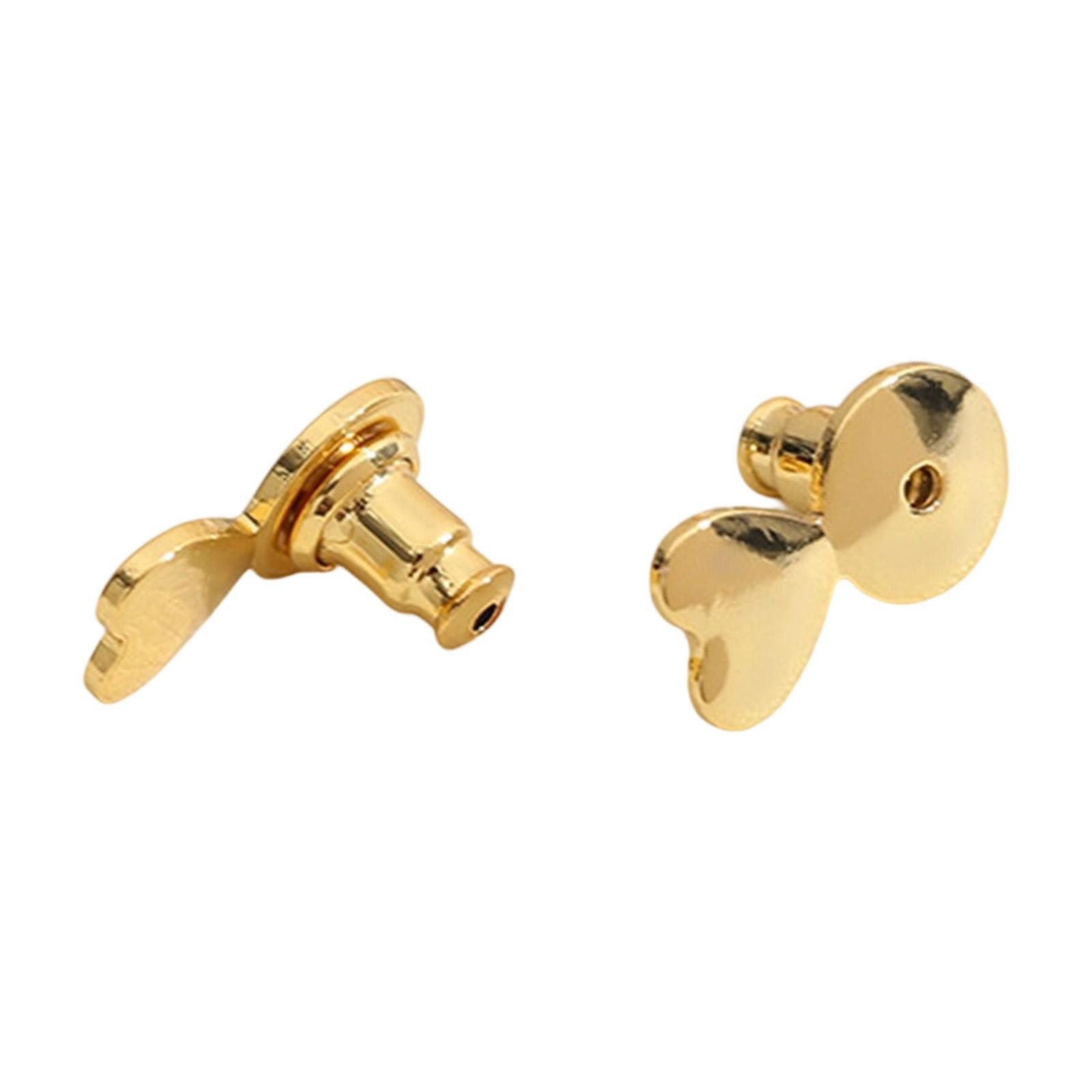 

Надійні важкі підкладки для сережок для відвислих мочок вух, регульовані силіконові застібки для сережок, зручні гіпоалергенні ювелірні аксесуари 4 золотий