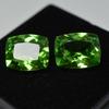 20.52 Ct Natural PERIDOT Green Cushion Shape   Loose Gemstones Pair