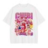 Tsukino Usagi T Shirts Vintage Washed Anime SSailor MMoon Oversized Tshirts Manga Chibiusa Short Sleeve Girl Tops Tees Women