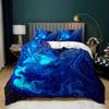 3D Ocean Waves Duvet Cover Set Queen/King for Boy Girl Teens Bedroom Hotel Microfiber Bedding Set Comforter Cover White To Blue