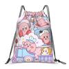 Custom K-Kirbys Drawstring Backpack Bags Men Women Lightweight Cartoon Gym Sports Sackpack Sacks for Traveling