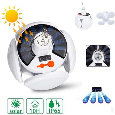 Tragbare LED-Lampe, zusammenklappbar, Solar-Außenleuchte, wasserdichtes Licht, Notlicht, wiederaufladbare Solar-Campingleuchte